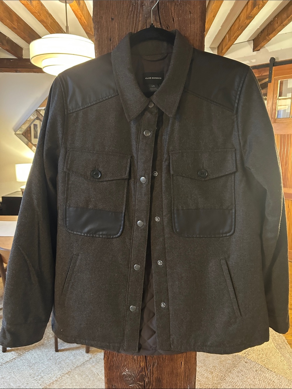 Club Monaco woman’s Dark Brown Military Field Jacket